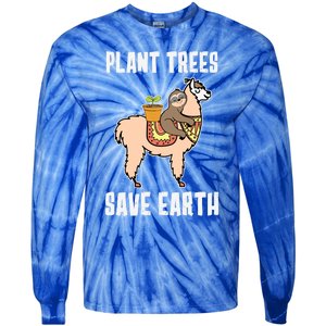 Funny Earth Day Plant Trees Save Earth Gift Tie-Dye Long Sleeve Shirt