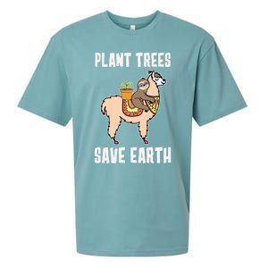 Funny Earth Day Plant Trees Save Earth Gift Sueded Cloud Jersey T-Shirt