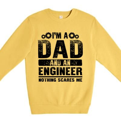 Funny Engineer Dad Art For Men Father Day Engineering Lovers T Premium Crewneck Sweatshirt