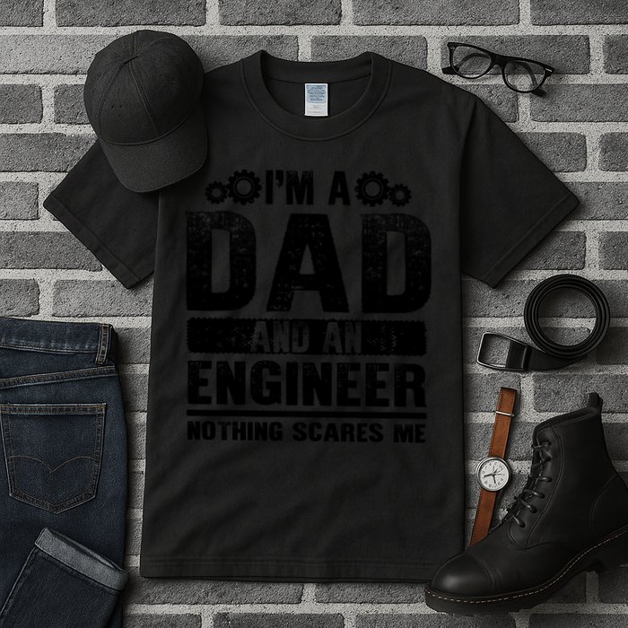 Funny Engineer Dad Art For Men Father Day Engineering Lovers T Tall T-Shirt