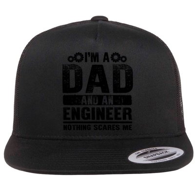 Funny Engineer Dad Art For Men Father Day Engineering Lovers T Flatbill Hat