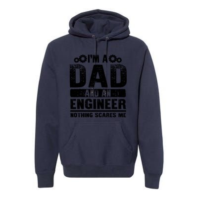 Funny Engineer Dad Art For Men Father Day Engineering Lovers T Premium Hoodie