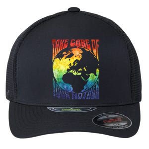 Fun Earth Day Mother's Day Respect The Earth And Your Mother Gift Flexfit Unipanel Trucker Cap