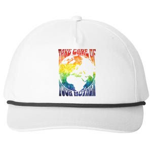 Fun Earth Day Mother's Day Respect The Earth And Your Mother Gift Snapback Five-Panel Rope Hat