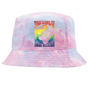 Fun Earth Day Mother's Day Respect The Earth And Your Mother Gift Tie-Dyed Bucket Hat