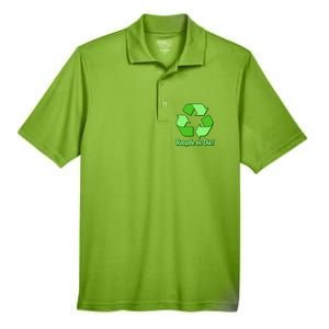 Funny Earth Day Recycle Or Die Men's Origin Performance Pique Polo