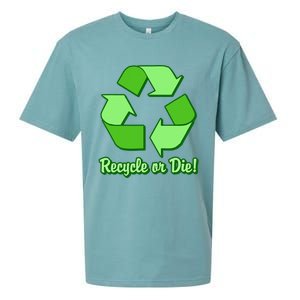 Funny Earth Day Recycle Or Die Sueded Cloud Jersey T-Shirt