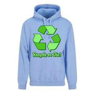 Funny Earth Day Recycle Or Die Unisex Surf Hoodie