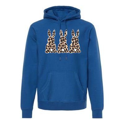 Funny Easter Day Bunny Rabbit Leopard Teacher Easter Gift Premium Hoodie