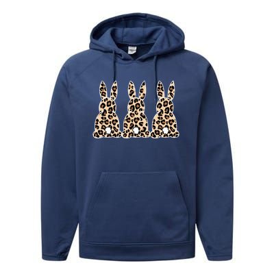 Funny Easter Day Bunny Rabbit Leopard Teacher Easter Gift Performance Fleece Hoodie