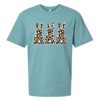 Funny Easter Day Bunny Rabbit Leopard Teacher Easter Gift Sueded Cloud Jersey T-Shirt