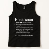 Funny Electrician Definition Electrical Engineer Gift Tank Top