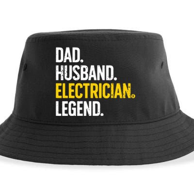 Funny Electrician Design For Husband Dad Electrical Engineer Sustainable Bucket Hat