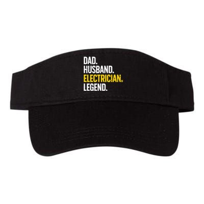 Funny Electrician Design For Husband Dad Electrical Engineer Valucap Bio-Washed Visor