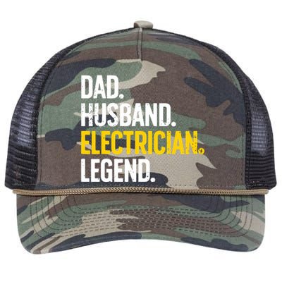 Funny Electrician Design For Husband Dad Electrical Engineer Retro Rope Trucker Hat Cap