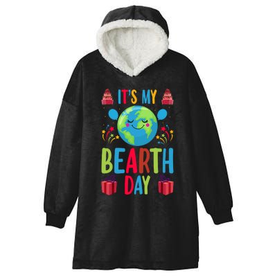 Funny Earth Day Celebration Graphic Hooded Wearable Blanket