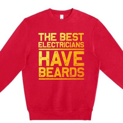 Funny Electrician Design For Dad Electrical Premium Crewneck Sweatshirt