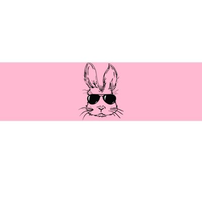 funny Easter Day Bunny Face With Sunglasses Bumper Sticker