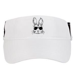 funny Easter Day Bunny Face With Sunglasses Adult Drive Performance Visor