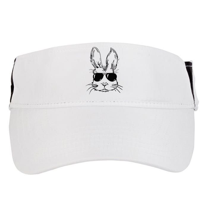 funny Easter Day Bunny Face With Sunglasses Adult Drive Performance Visor