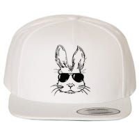 funny Easter Day Bunny Face With Sunglasses Wool Snapback Cap