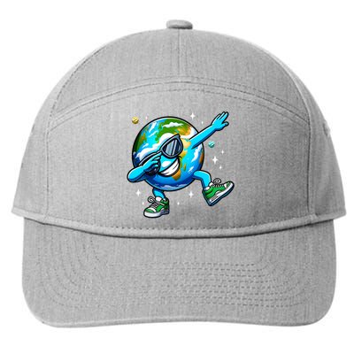 Funny Earth Dab Earth Day 2024 Dabbing Dance 7-Panel Snapback Hat