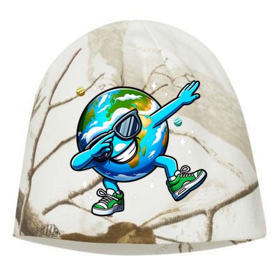 Funny Earth Dab Earth Day 2024 Dabbing Dance Kati - Camo Knit Beanie