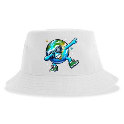 Funny Earth Dab Earth Day 2024 Dabbing Dance Sustainable Bucket Hat