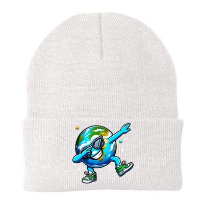 Funny Earth Dab Earth Day 2024 Dabbing Dance Knit Cap Winter Beanie