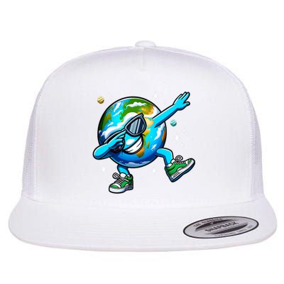 Funny Earth Dab Earth Day 2024 Dabbing Dance Flat Bill Trucker Hat