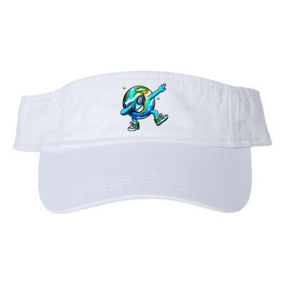 Funny Earth Dab Earth Day 2024 Dabbing Dance Valucap Bio-Washed Visor