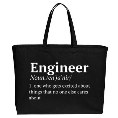 Funny Engineer Definition Cotton Canvas Jumbo Tote