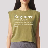 Funny Engineer Definition Garment-Dyed Women's Muscle Tee