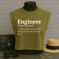 Funny Engineer Definition Garment-Dyed Women's Muscle Tee