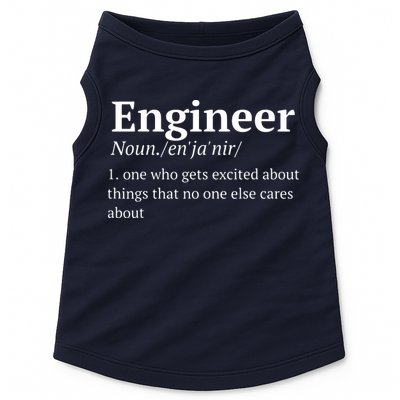 Funny Engineer Definition Doggie Tank
