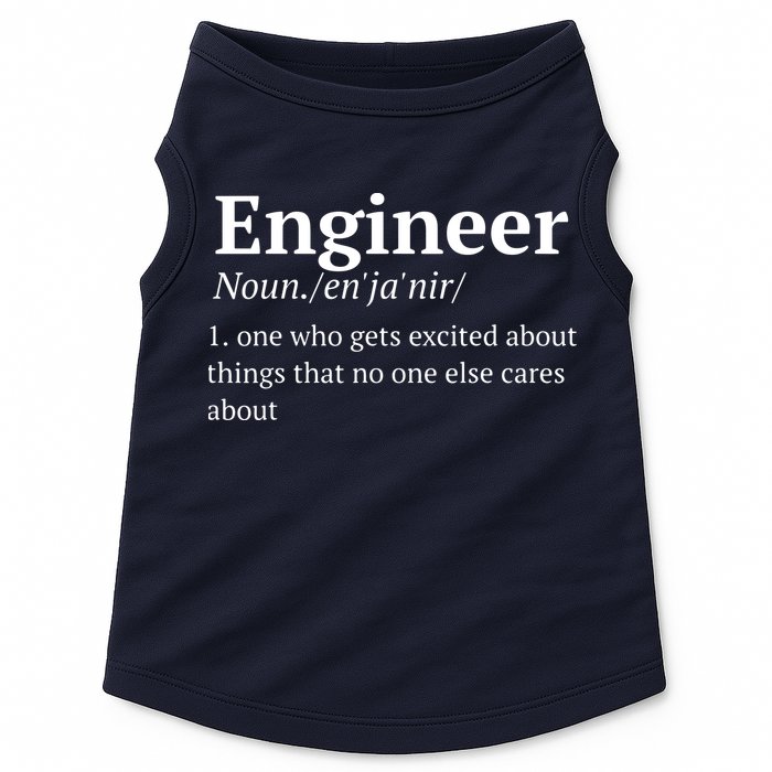 Funny Engineer Definition Doggie Tank