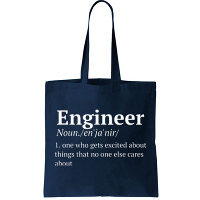 Funny Engineer Definition Tote Bag