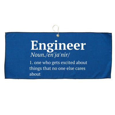 Funny Engineer Definition Large Microfiber Waffle Golf Towel