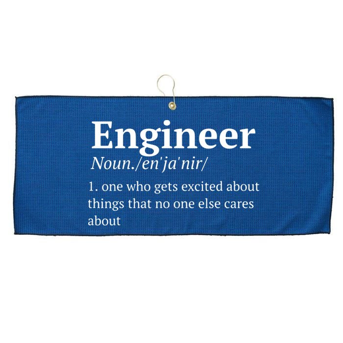 Funny Engineer Definition Large Microfiber Waffle Golf Towel