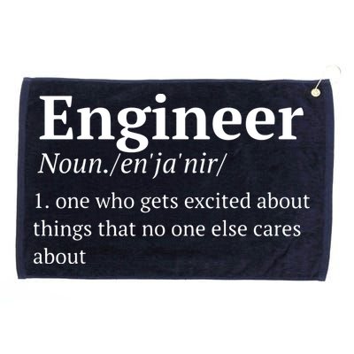Funny Engineer Definition Grommeted Golf Towel