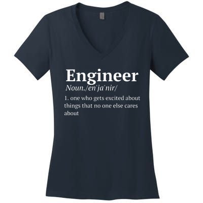 Funny Engineer Definition Women's V-Neck T-Shirt