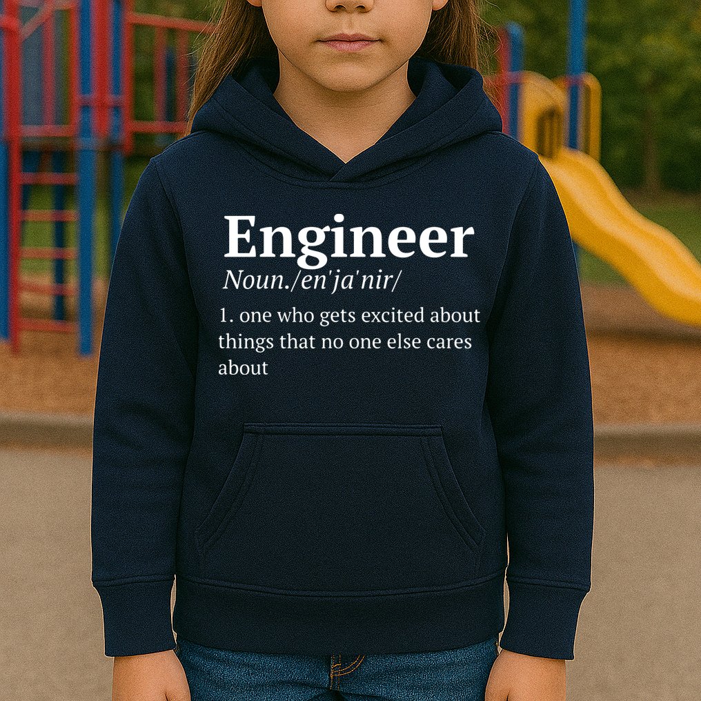 Funny Engineer Definition Kids Hoodie