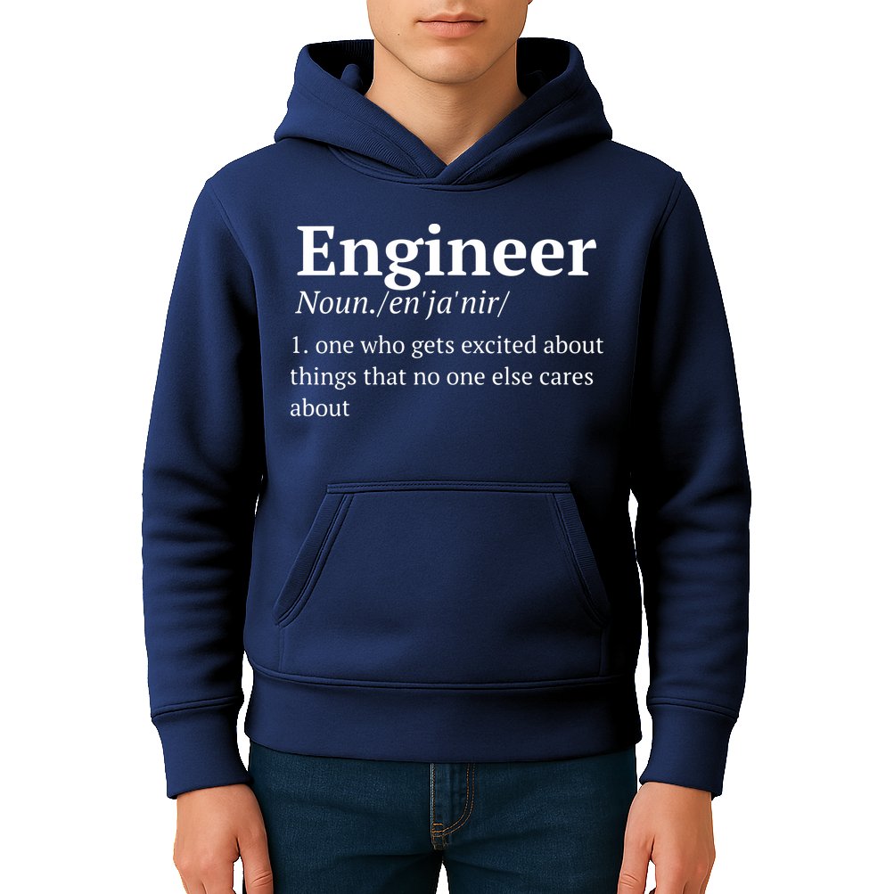 Funny Engineer Definition Kids Hoodie