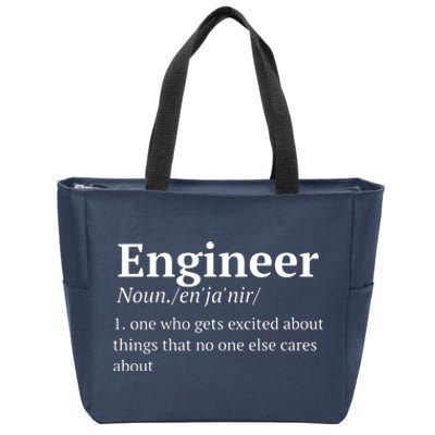 Funny Engineer Definition Zip Tote Bag