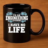 Funny Engineering Design For Men Women Engineer Student 11oz C Handle Ceramic Mug