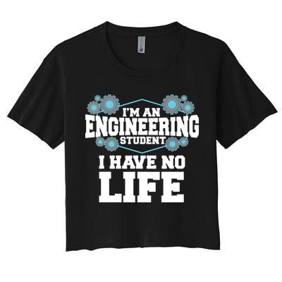 Funny Engineering Design For Men Women Engineer Student Crop Top