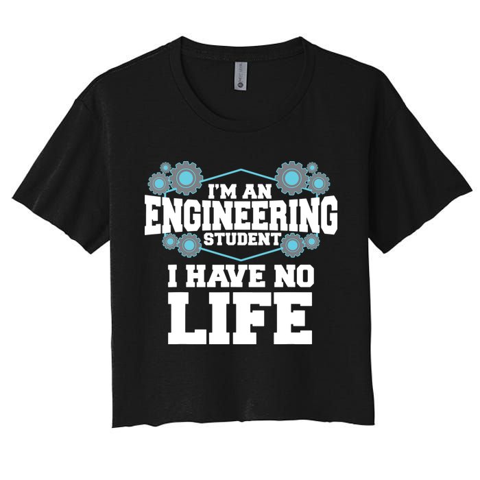 Funny Engineering Design For Men Women Engineer Student Women's Crop Top Tee