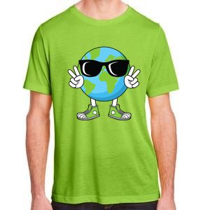 Funny Earth Day Planet Peace Hand Boy Girl Adult ChromaSoft Performance T-Shirt