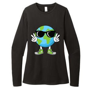 Funny Earth Day Planet Peace Hand Boy Girl Womens CVC Long Sleeve Shirt