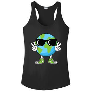 Funny Earth Day Planet Peace Hand Boy Girl Ladies PosiCharge Competitor Racerback Tank